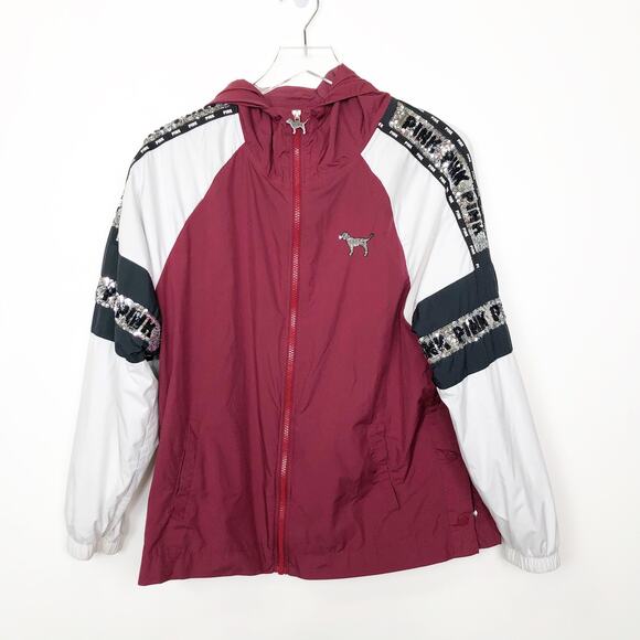 Victoria's Secret PINK Campus Anorak Sequin Jacket XS - Picture 2 of 9